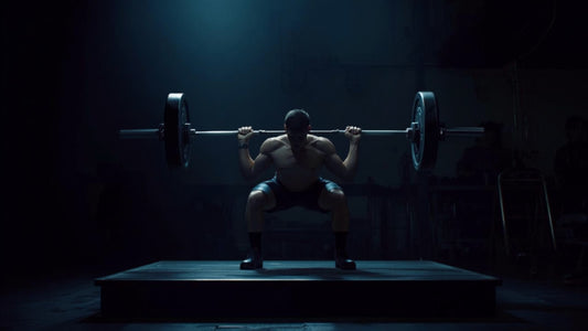 Peso muerto pesado en tarima de powerlifting - Aether Strength